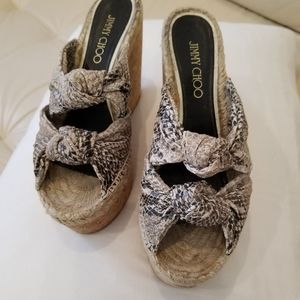 Jimmy Choo wedge cork , size 40 animal print